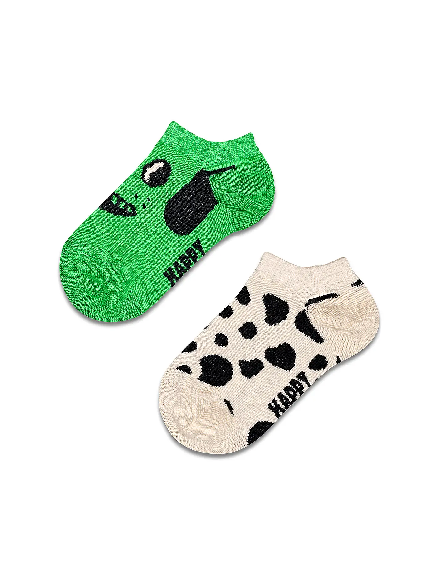 HAPPY SOCKS | Kinder Sneaker Socken DOG 2er Pkg green | 